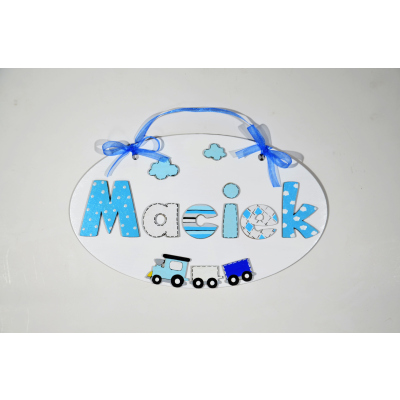 Tabliczka TK17_NIEBIESKA CIUCHCIA 3D malowana